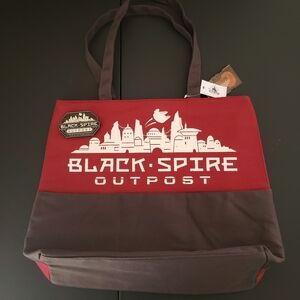 Star Wars Galaxy's Edge Black Spire Outpost Canvas Tote Bag With Magnet NWT